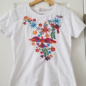 Yazbek white tshirt womens with embroidery